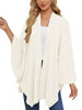Solid Color Tie-Front Knit Cape Top by Wild and Free Boutique