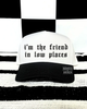 Friend in low places embroidered hat (black/white) by Madness & Mayhem LLC