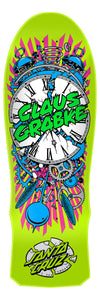 SANTA CRUZ CLAUS GRABKE EXPLODING CLOCK YELLOW 10.04" SKATEBOARD DECK