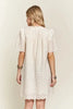 Ruffled Eyelet Round Neck Summer Dress For Women – Elegant Feminine Eyelet Dress with Ruffled Details for Garden Parties & Special Occasions by Stevvex