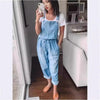Women's Cotton Sleeveless Wide-Leg Overall Jumpsuit Pants by FitiqueFit