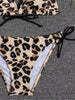 Sunset Bloom 2-Piece Triangle Bikini Set for Women – Vibrant Random Floral Print Halter Neck Swimsuit with Tie-Back Tie-Side Bottoms & High Cut Legs – Women's High-Stretch Swimwear for Summer Beach Escapes by Stevvex
