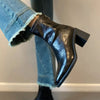 Stretch Retro Chunky Heels Commuter Boots — High Heel Style by FitiqueFit