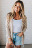 Jet Stream Mix Pattern Hollow Knit Open Front Cardigan