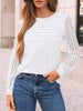 Lace Sleeve Crew Neck T-Shirt by Simply Love