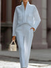 Women's Urban Commuter Pocketed Long-Sleeve Top & Pants Two-Piece Set by FitiqueFit