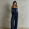 Women's Spaghetti Strap Cami Top & Wide-Leg Pants Two-Piece Set by FitiqueFit