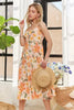 Smocked Back Floral Adjustable Strap Midi Dress For Women – Feminine, Floral, Fluttering, Comfortable Midi Dress by Stevvex