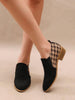 Women's Retro Color-Block Slip-On Heels – Round Toe Mid Heel Dress Shoes by FitiqueFit
