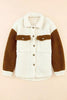 Women Cute Sherpa Jacket with Button Closure and Collared Neck in Elegant Retro Style by Stevvex