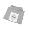 Courage Minimalist Circle Hoodie | Fresh Start apparel, reset mode design by Tristan’s Treehouse