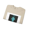 Bioluminescent Jellyfish Crewneck Sweatshirt | neon jelly print, deep-sea aesthetic by Tristan’s Treehouse