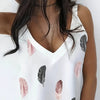 Women’s Feather Print V-Neck Camisole by FitiqueFit