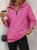 Women's Zipper Turtleneck Pullover Sweatshirt – Loose Long Sleeve by FitiqueFit