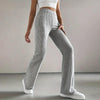 Solid Rib-Knit Pull-On Jogger Pants for Women by FitiqueFit