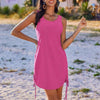 Women's Sleeveless Drawstring Hollow-Out Mini Dress by FitiqueFit