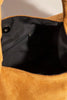 Fame Metallic Studded Faux Suede Hobo Shoulder Handbag
