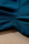 Black Drawstring Elastic Waist Casual Wide Leg Pants