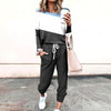 Women's Long Sleeve T-Shirt & Pencil Pants Set – Loose Fit, Striped & Solid by FitiqueFit