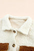 Women Cute Sherpa Jacket with Button Closure and Collared Neck in Elegant Retro Style by Stevvex