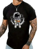 Cartoon Astronaut Shirt for Men – Casual Summer Streetwear Tee by FitiqueFit