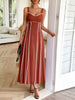 Contrast Wide Strap Midi Cami Dress by Wild and Free Boutique