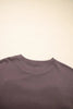 Dark Khaki Terry Bow Pattern Drop Shoulder Sweatshirt by Wild and Free Boutique