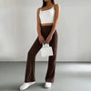 Solid Rib-Knit Pull-On Jogger Pants for Women by FitiqueFit