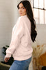 Bright Pink Oversize Blessed Embroidered Mock Neck Sweatshirt by Wild and Free Boutique