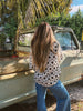 White Wedding Retro Floral Button Up Blouse by Lil Bee's Bohemian