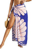 Sheer Chiffon High-Slit Swim Cover-Up Dress – Floral Print, One Size by FitiqueFit