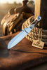 Drop Point Bushcraft Knife 10” – Polished Steel Blade with Natural Stag Handle by JW SteelCrafts