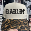 Darlin Leopard embroidered hat by Madness & Mayhem LLC