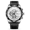 Luxury Men Fashion Watches Quartz Wrist Watches Military Casual Leather Strap Waterproof Elegant Watch by Stevvex