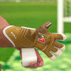 ONEKEEPER Viper Gold and White - Strap or Strapless Negative Cut  Pro-Level Goalkeeper Gloves for Kids, Youth and Adults