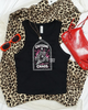 caffiene and chaos cropped tank by Madness & Mayhem LLC