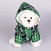 Dog Hooded Sweater Plaid Pet Clothes by My Store