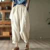 Women's High-Waist Solid-Color Capri Harem Pants by FitiqueFit
