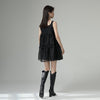 Dress Loose Slimming Pure Color Mesh Lace Skirt