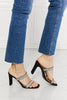 MMShoes Leave A Little Sparkle Rhinestone Block Heel Sandal in Black