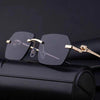 Gold Frame Cheetah Rimless Sunglasses – INS Hip-Hop Style by FitiqueFit