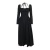 Fashionable Elegant Slim Fit Wide Hem Long Sleeve Dress
