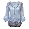 Women’s V-Neck 3/4 Sleeve Button-Front Tunic Blouse by FitiqueFit