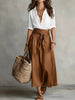 Button-Down Shirt & Straight Skirt Two-Piece Set by FitiqueFit