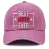 Best Auntle Ever Adjustable Wash Cotton Baseball Cap by FitiqueFit