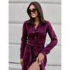 Loose Linen Lace-Up Long-Sleeve Mini Dress – 3 Colors, S–2XL by FitiqueFit