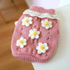Bowknot Dog Clothes Cat Costume Hollow Knit Dog Sweater by My Store