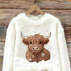 Sweet Crew-neck Top With A Snowman Design by My Store
