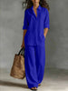 Women's Bohemian Cotton-Blend Top & Pants Set – Resort Lounge Co-ord by FitiqueFit