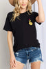 Simply Love Finger Heart Emoji Graphic Cotton T-Shirt by Simply Love